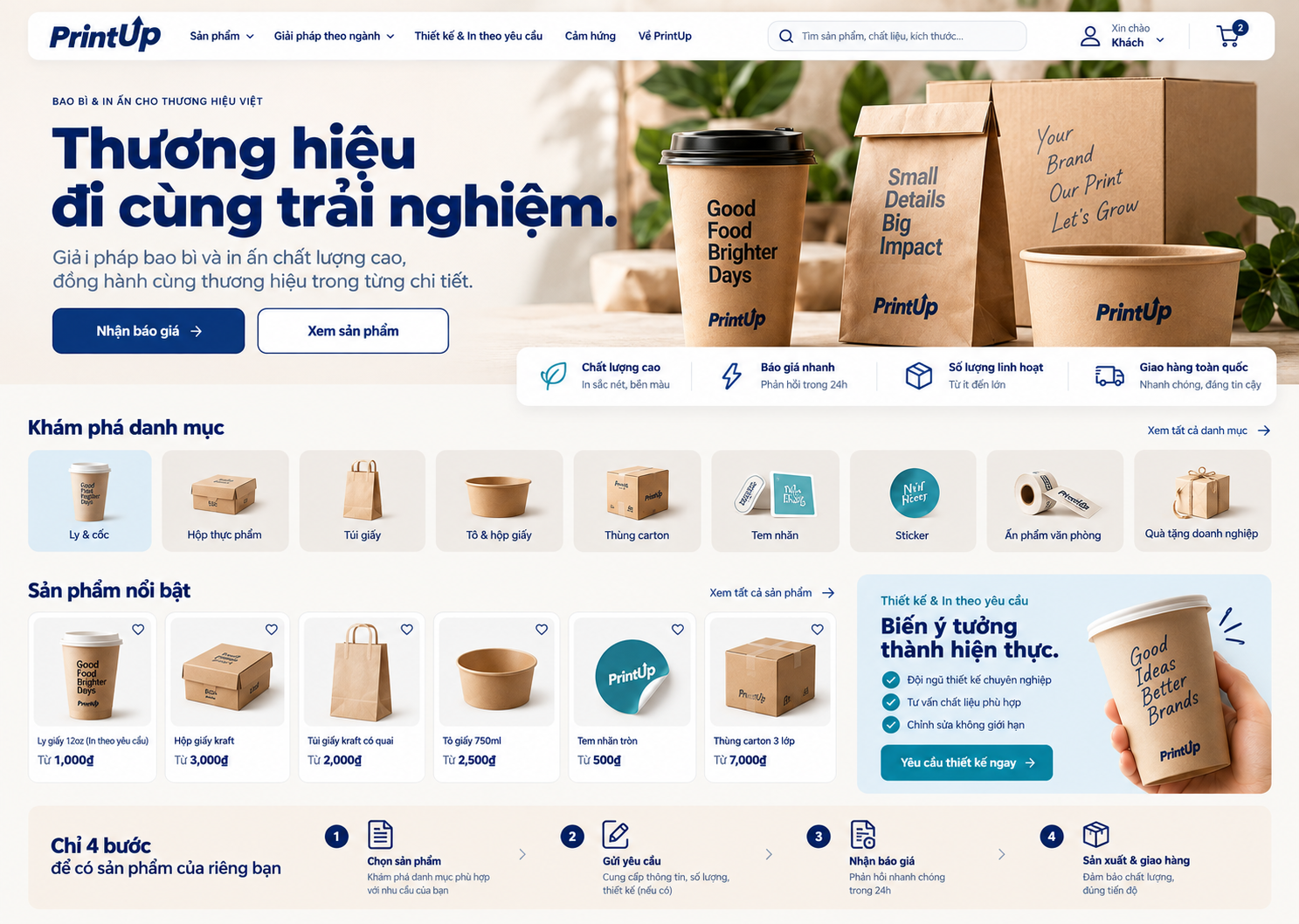 Trang chủ — bố cục desktop